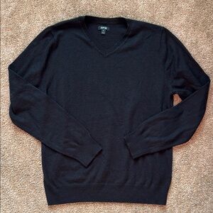 Apt. 9 Black V-Neck Wool Sweater